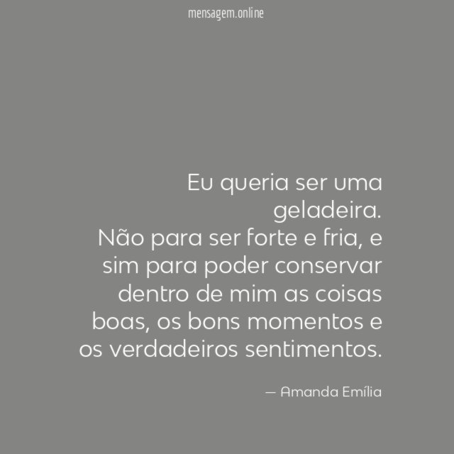 Eu queria ser uma geladeira