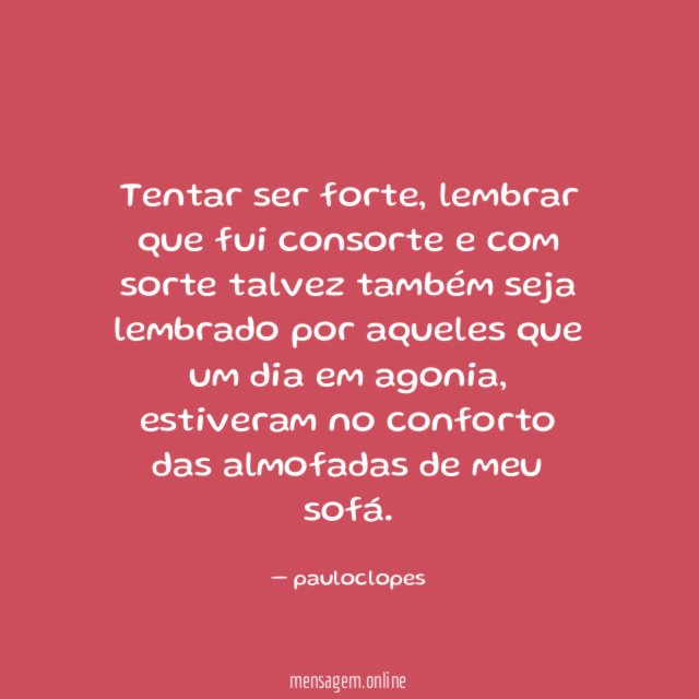 Tentar ser forte