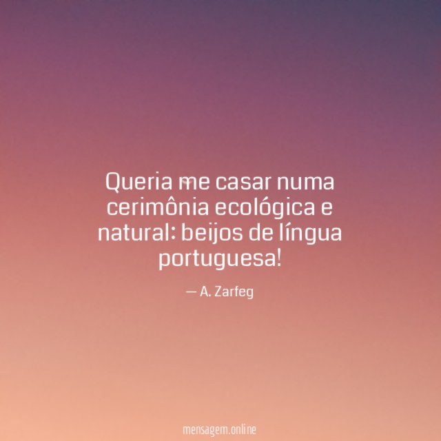 Queria me casar numa cerimônia ecológica e natural
