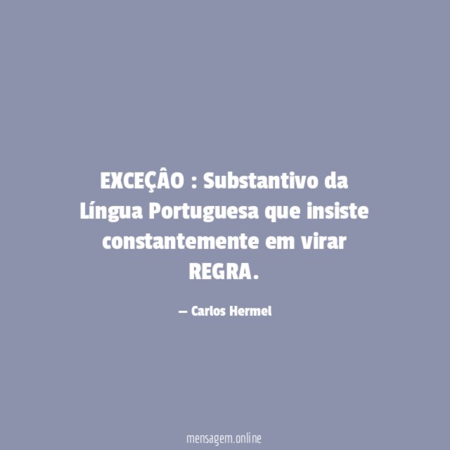 EXCEÇÂO