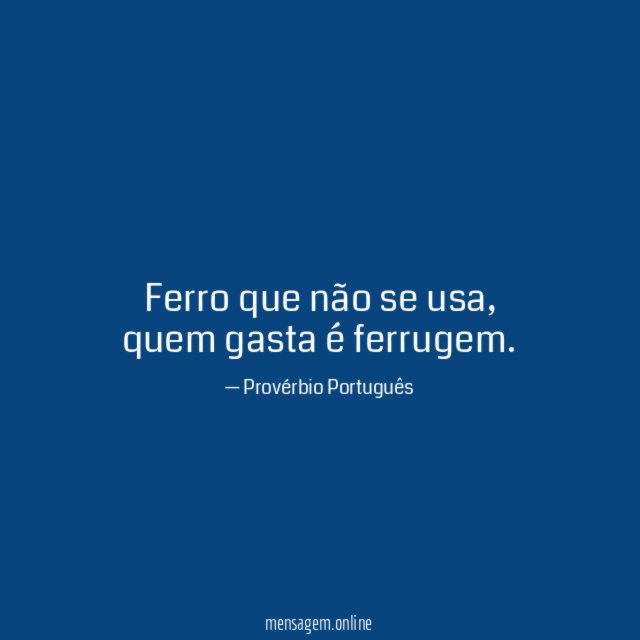 Ferro que não se usa