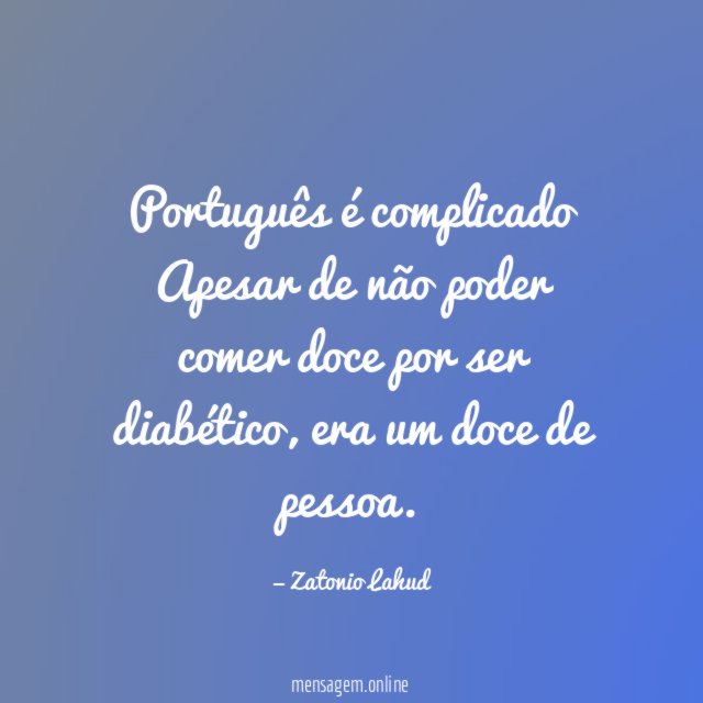 Português é complicado