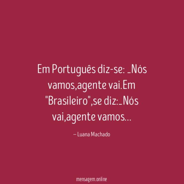 Em Português diz-se