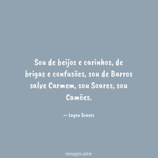 Sou de beijos e carinhos
