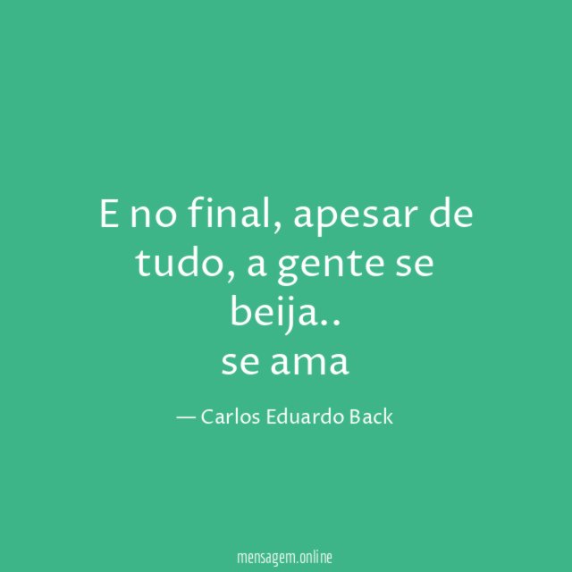 E no final