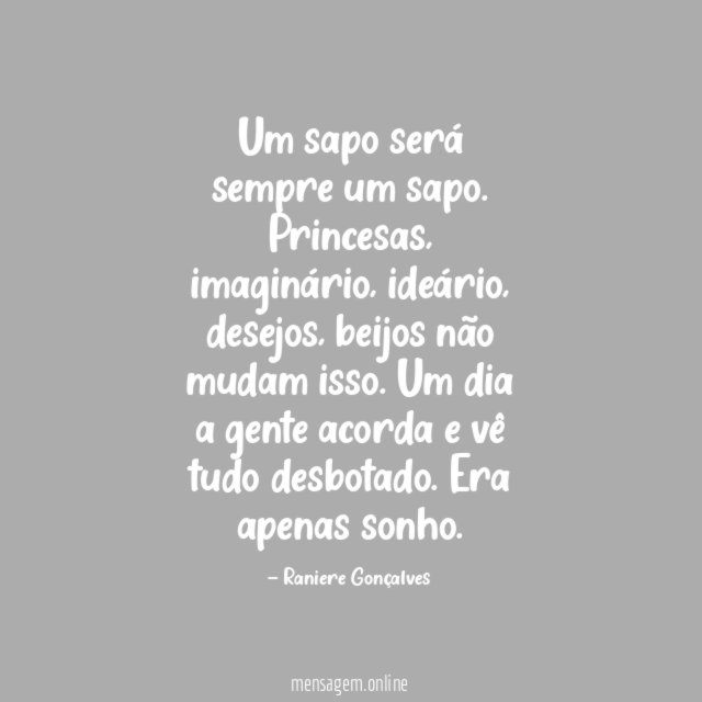 Um sapo será sempre um sapo