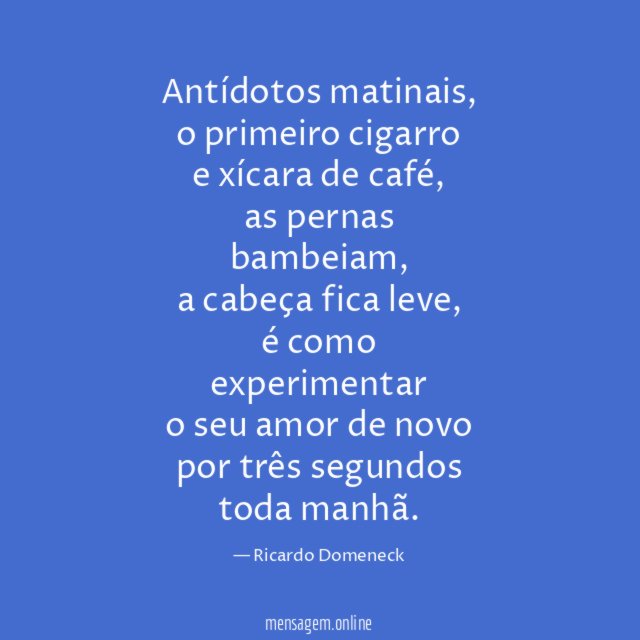 Antídotos matinais