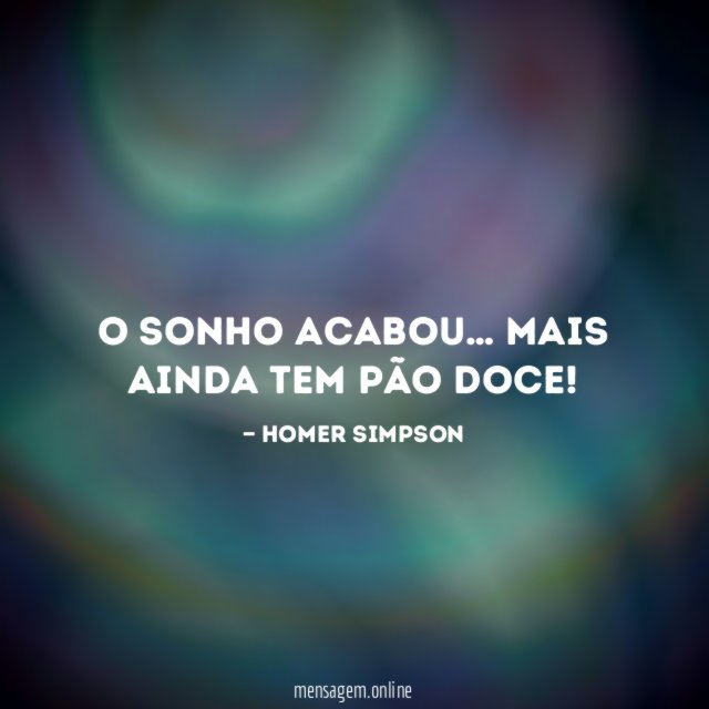 O sonho acabou