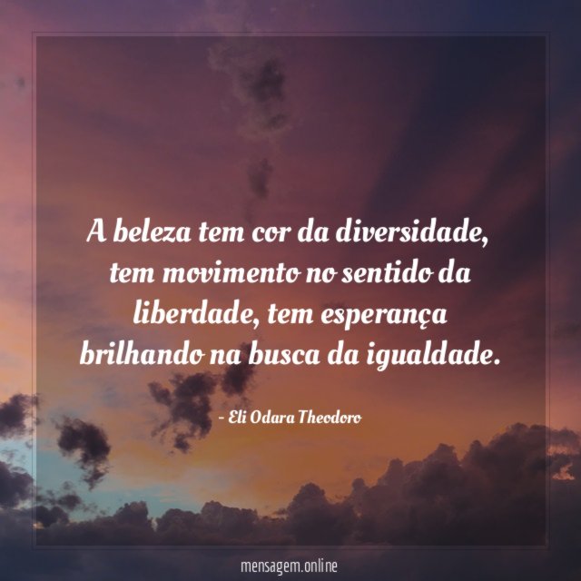 A beleza tem cor da diversidade