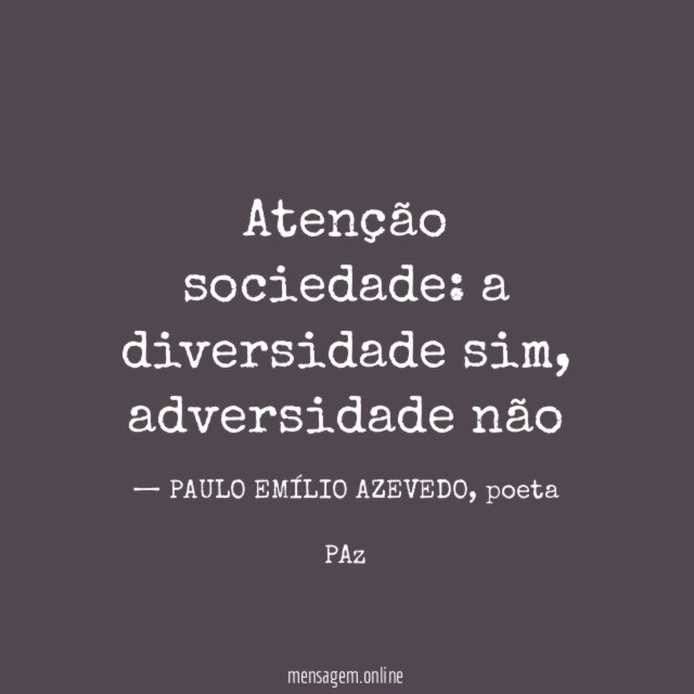 Atenção sociedade
