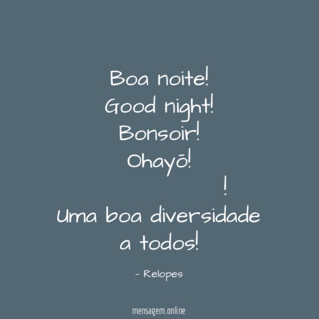 Boa noite
