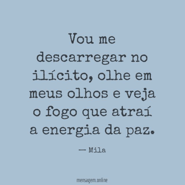 Vou me descarregar no ilícito