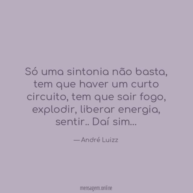 Só uma sintonia não basta