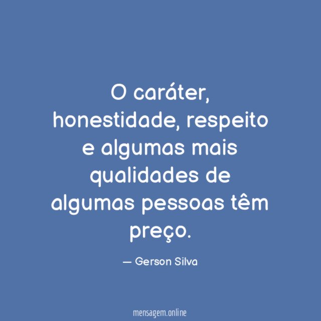 O caráter