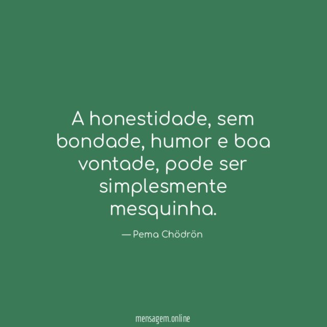 A honestidade