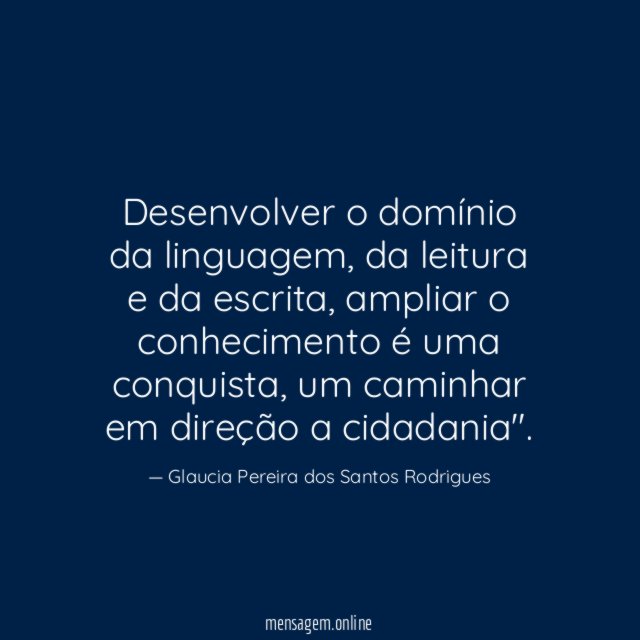 Desenvolver o domínio da linguagem