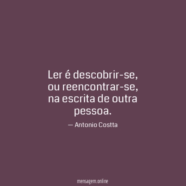 Ler é descobrir-se