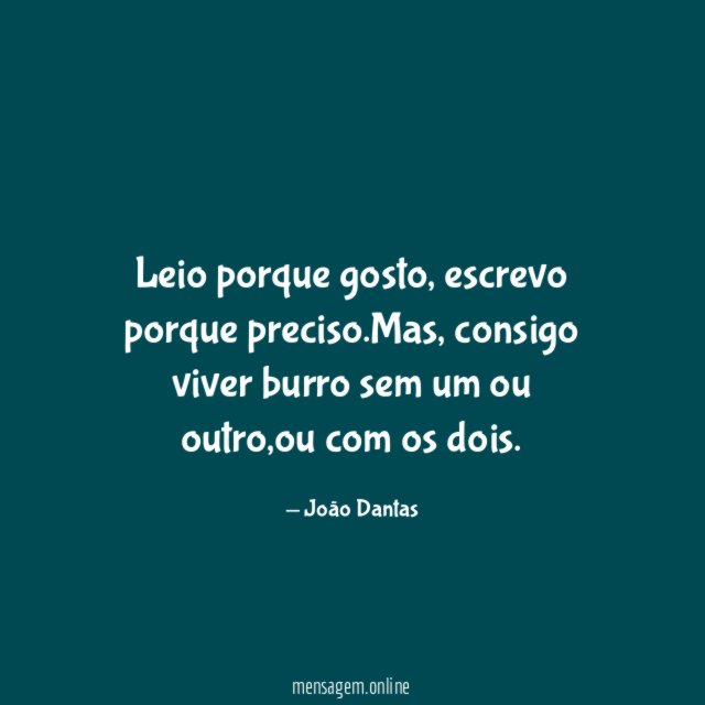 Leio porque gosto