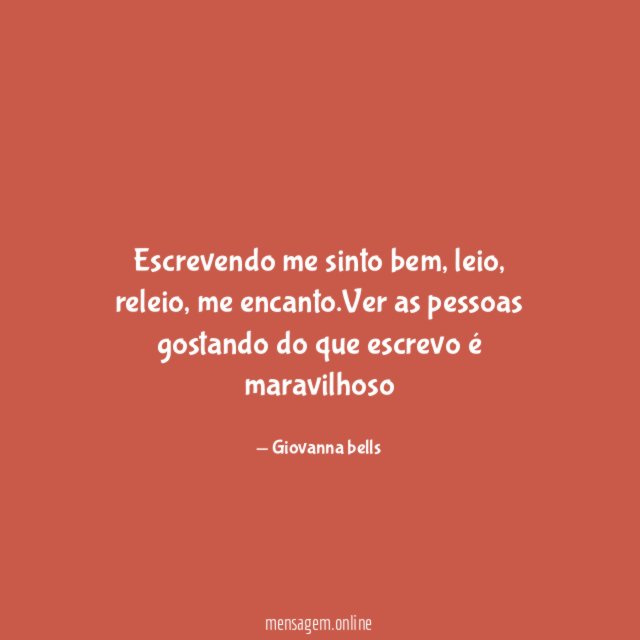Escrevendo me sinto bem