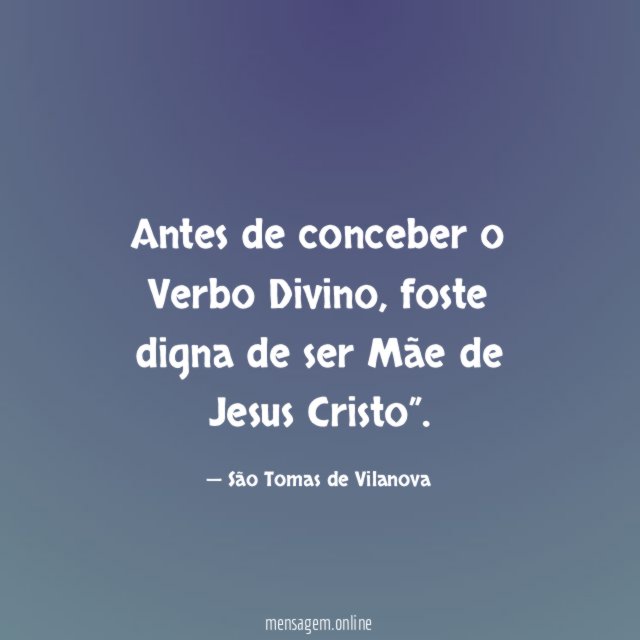 Antes de conceber o Verbo Divino