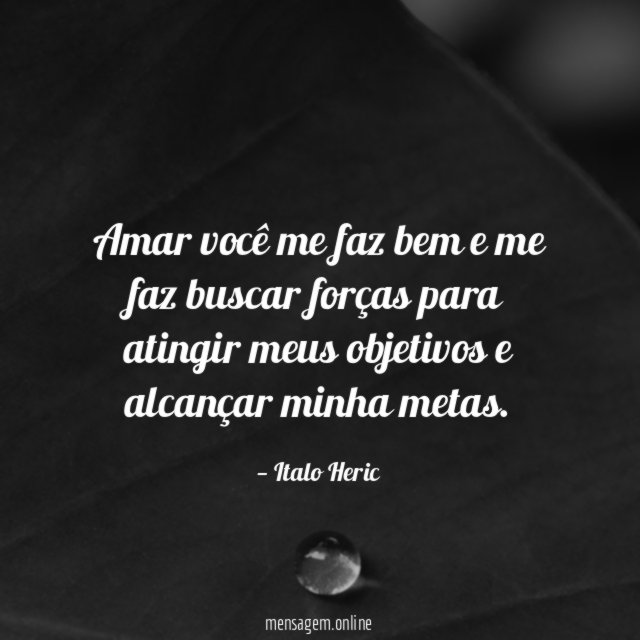 Amar você me faz bem e me faz