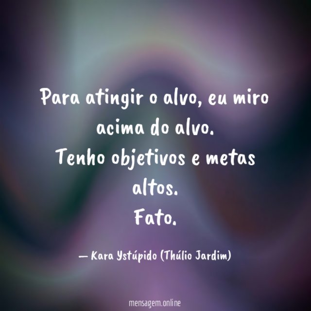 Para atingir o alvo