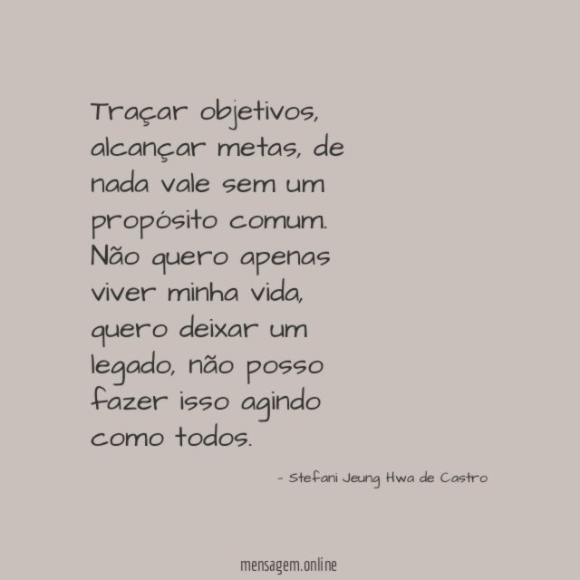 Traçar objetivos