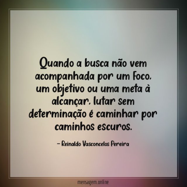 Quando a busca não vem acompanhada por um foco