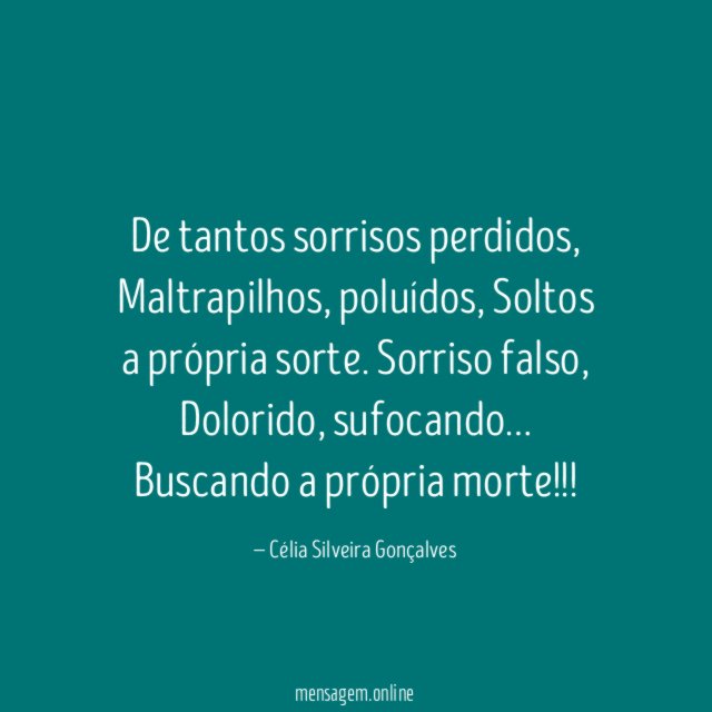 De tantos sorrisos perdidos