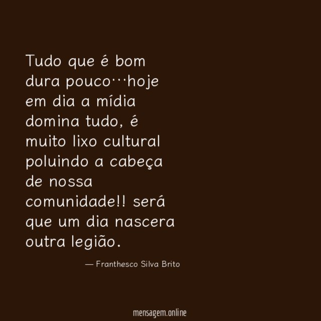 Tudo que é bom dura pouco