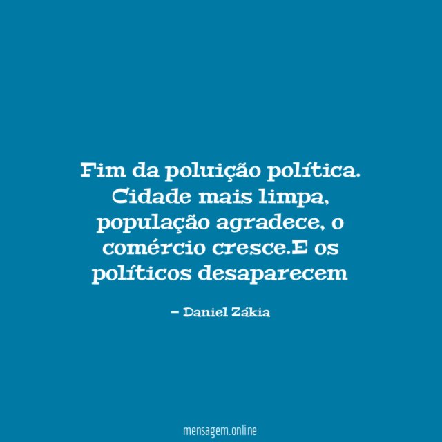 Fim da poluição política
