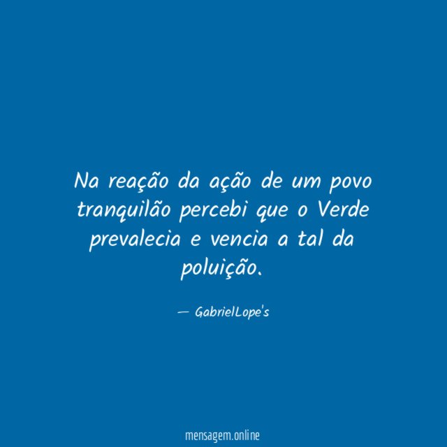 Na reação da ação de um povo tranquilão