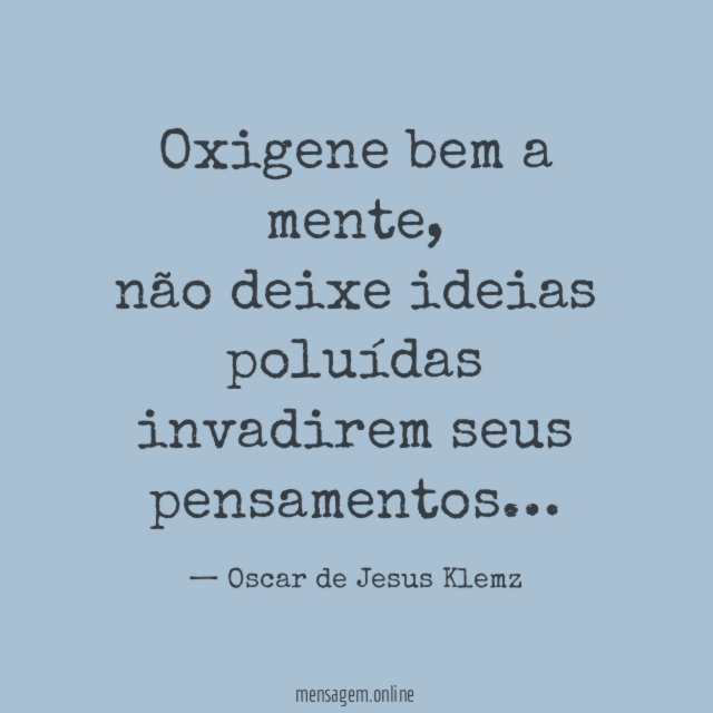 Oxigene bem a mente