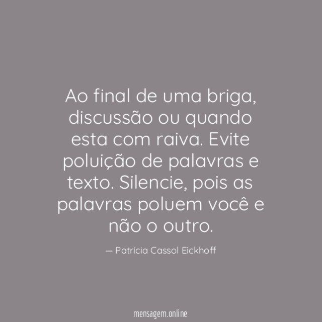 Ao final de uma briga