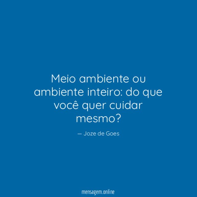 Meio ambiente ou ambiente inteiro