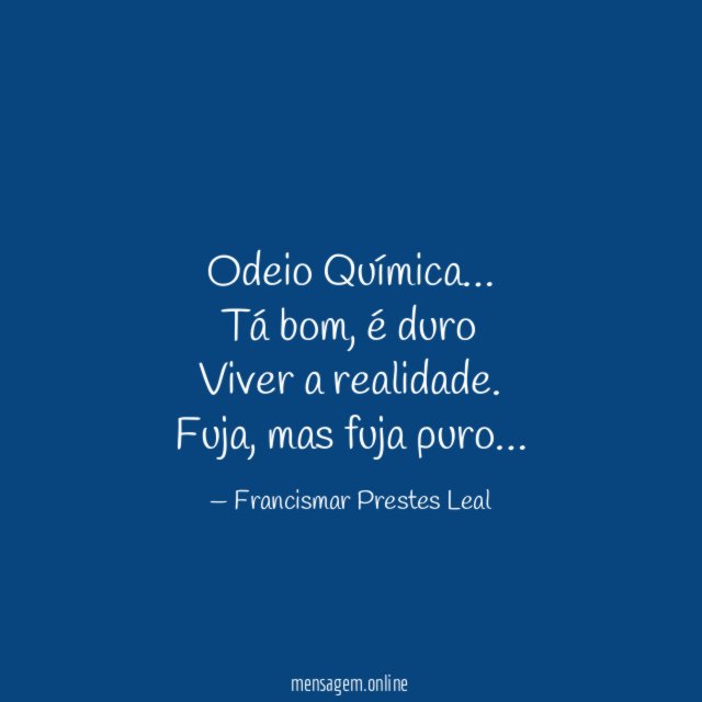 Odeio Química…
