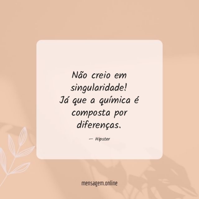Não creio em singularidade