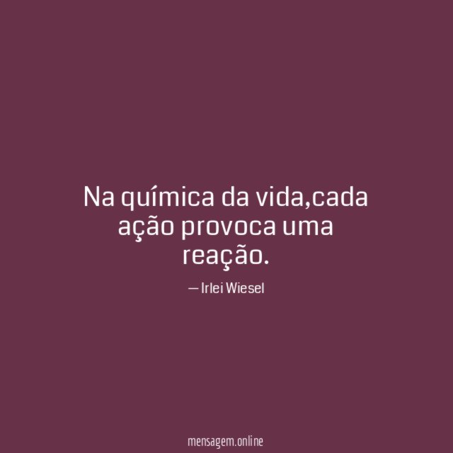 Na química da vida
