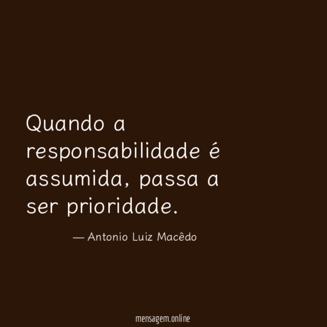 Quando a responsabilidade é assumida