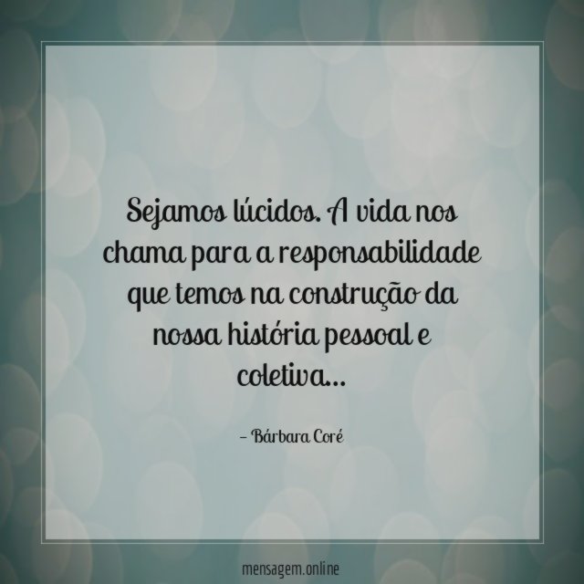 Sejamos lúcidos