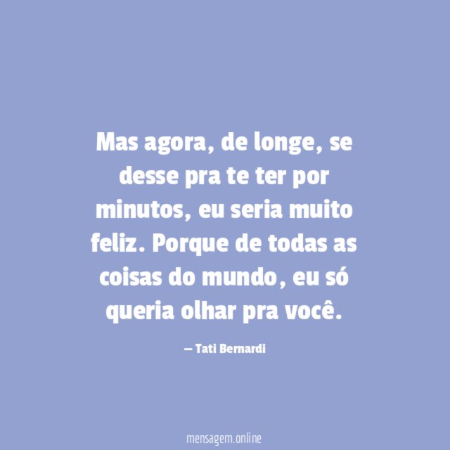 Mas agora