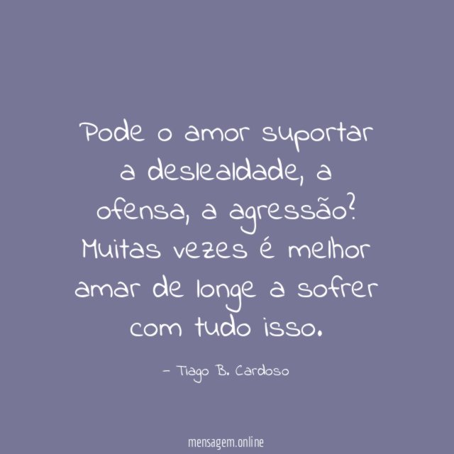 Pode o amor suportar a deslealdade