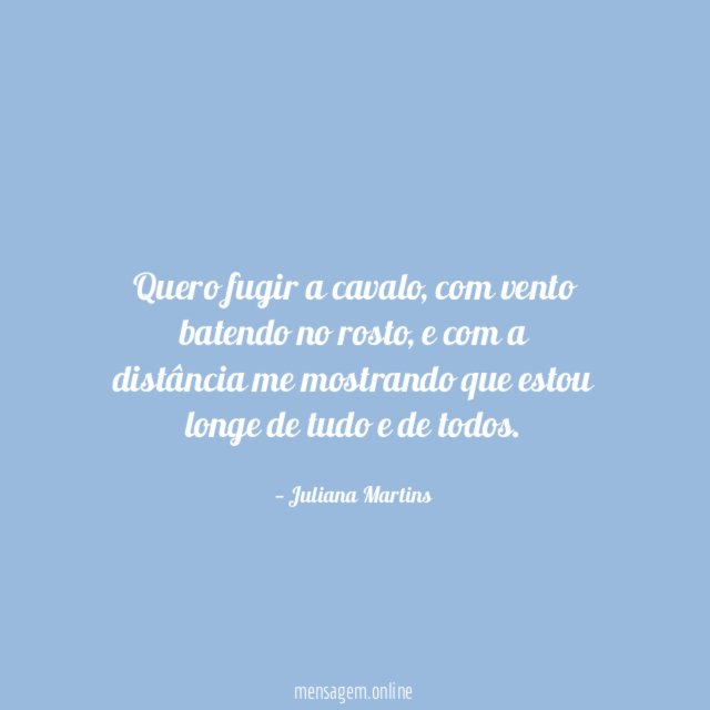 Quero fugir a cavalo