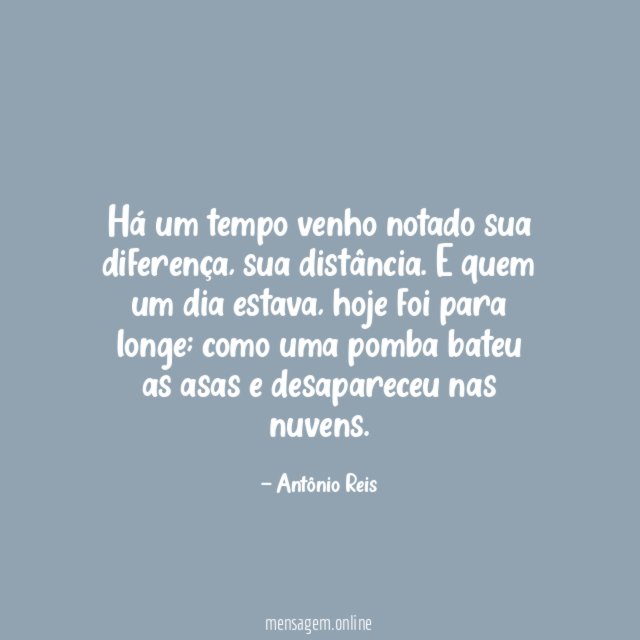 Há um tempo venho notado sua diferença