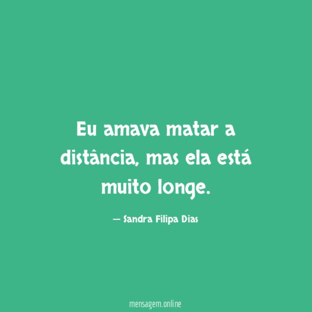 Eu amava matar a distância