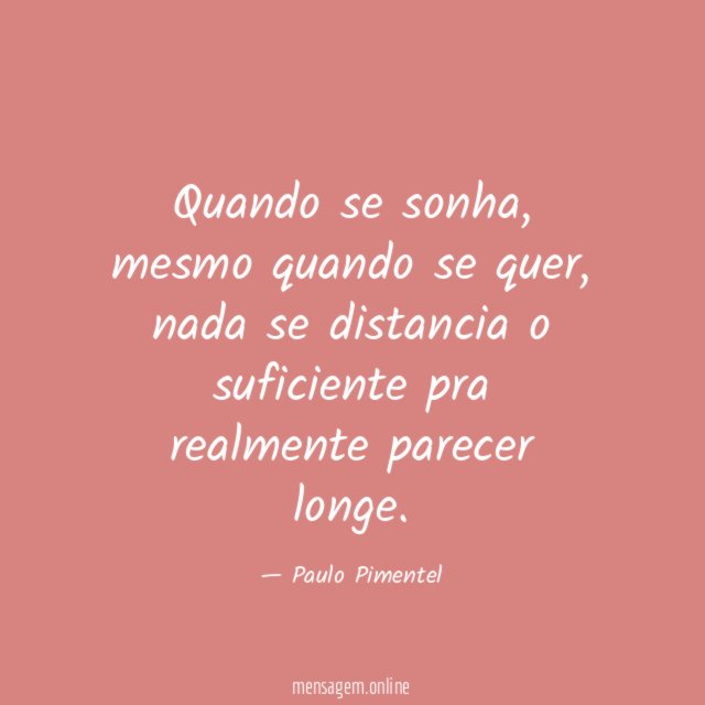 Quando se sonha