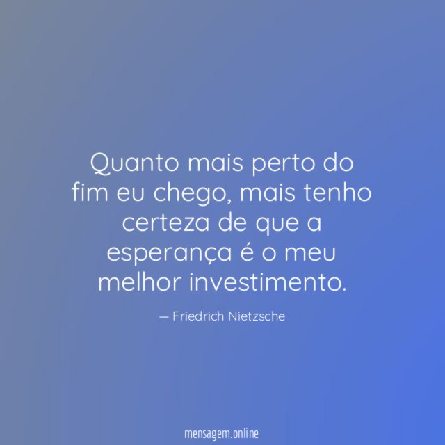 Quanto mais perto do fim eu chego