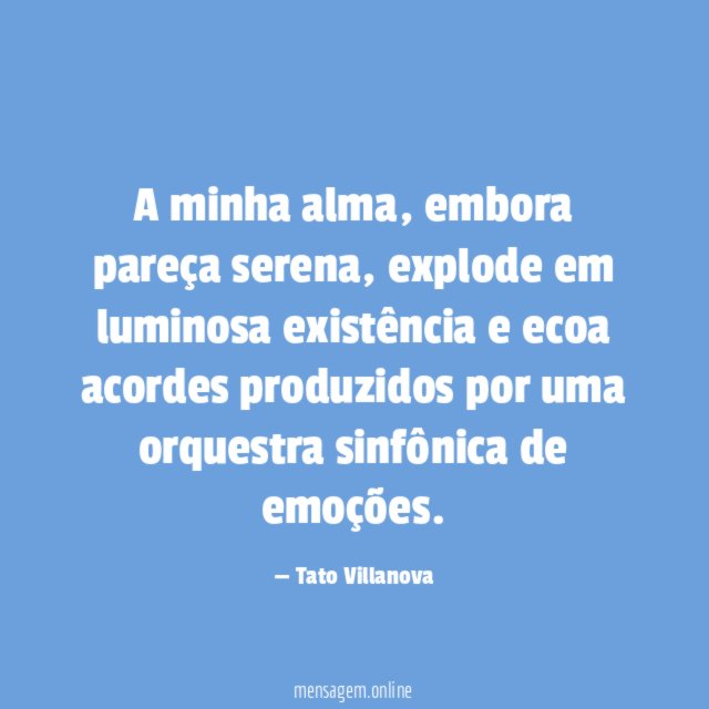 A minha alma