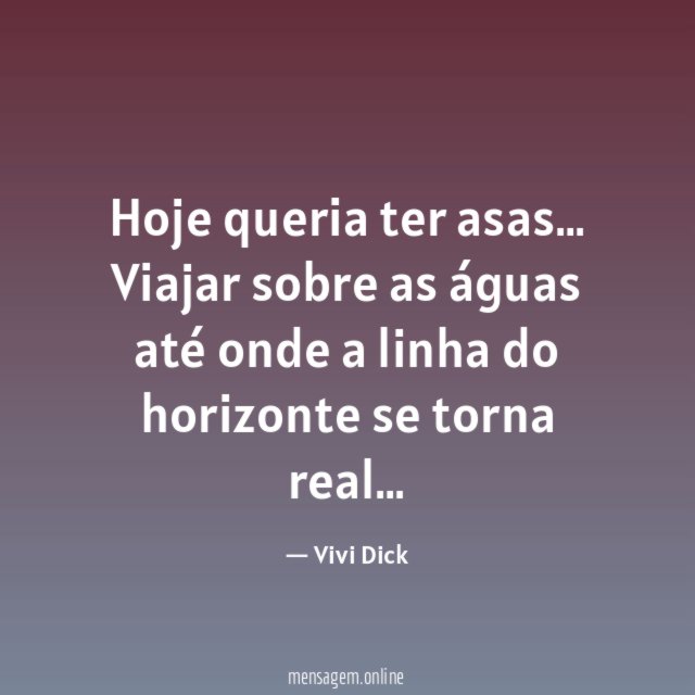 Hoje queria ter asas