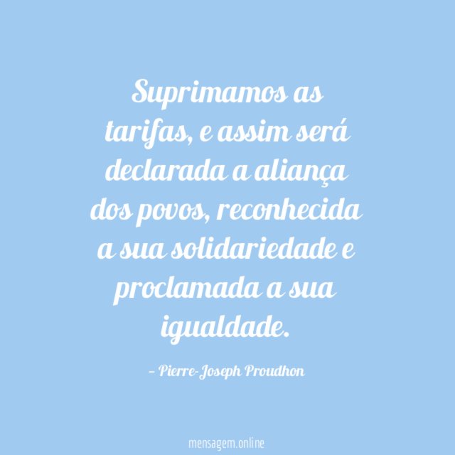 Suprimamos as tarifas